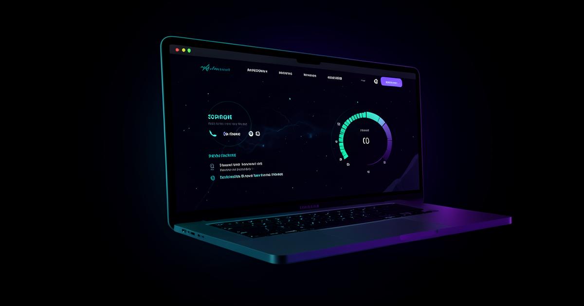Notebook exibindo uma landing page de alta performance